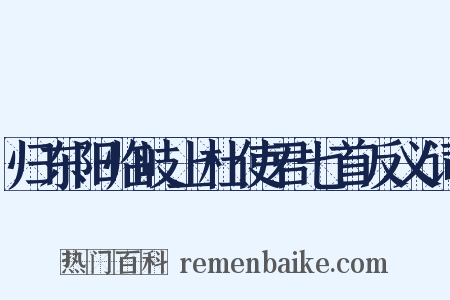 归东阳临岐上杜使君七首反义词是什么意思的图片